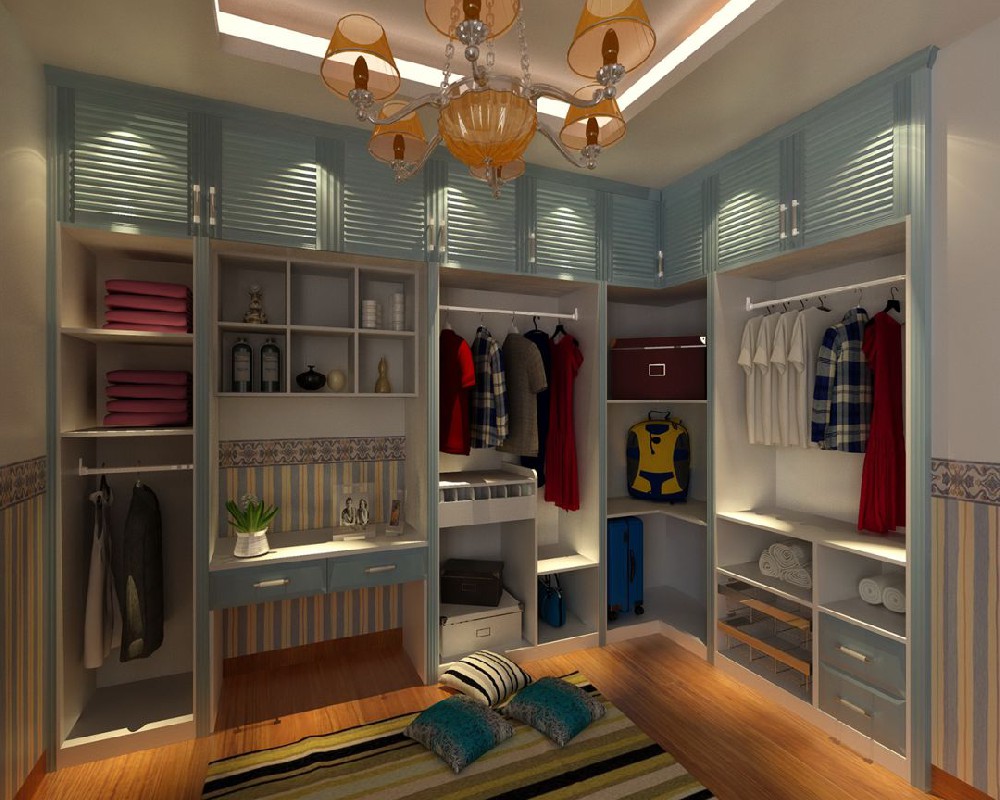 中科宜居合金铝木衣柜定制——合金衣柜和木质